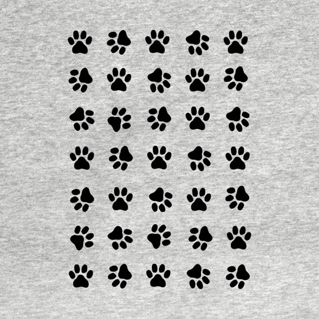 DOG Paw Print Black by SartorisArt1